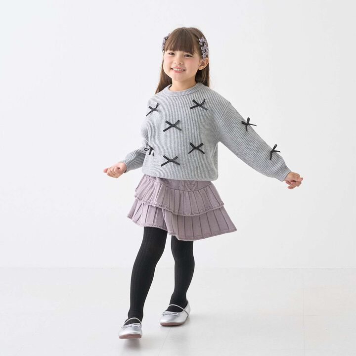[Soft Knit] [Machine Washable] Ribbon Sweater,Ivory, medium image number 5