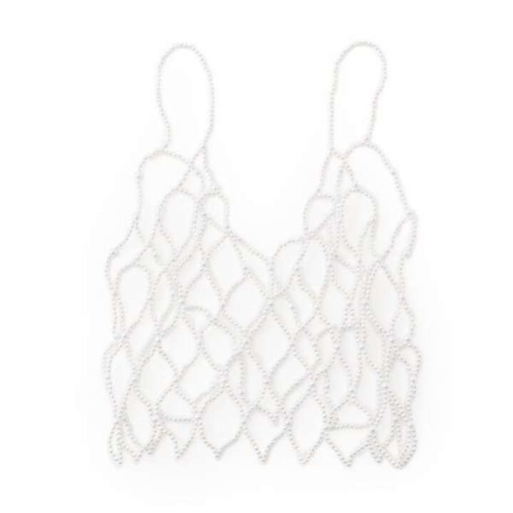 Pearl Beaded Bustier,Multi color, medium image number 8