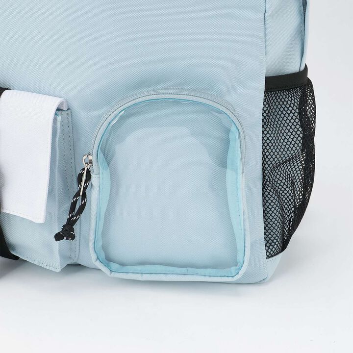 W Pocket Casual Backpack,Sax blue, medium image number 6