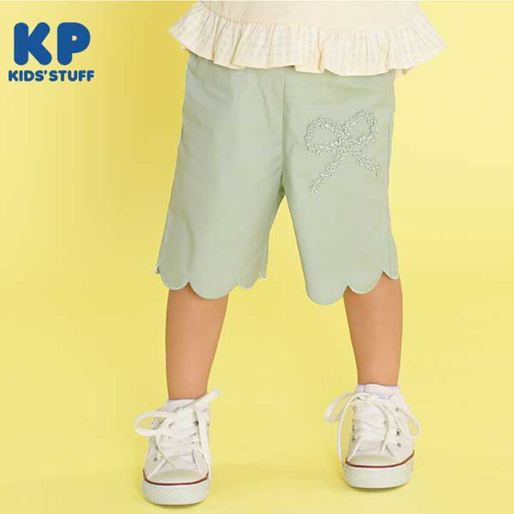 Scallop Trim Stretch Broad Half Pants (90),, medium