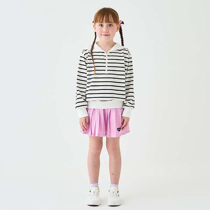 Mesh Pleated Skirt,White, medium image number 21