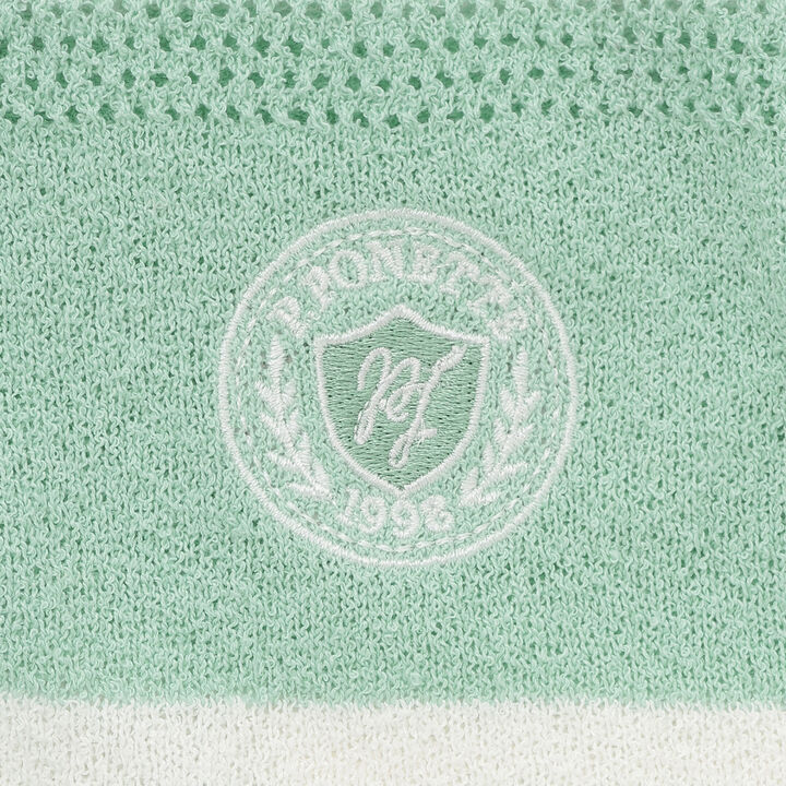 Mesh Knit ZIP Cardigan,Emerald green, medium image number 3