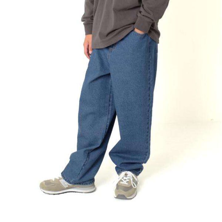 Denim Baggy Pants,Blue, medium image number 0