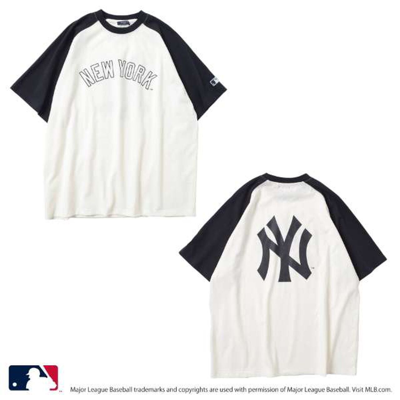 [MLB] Team Logo Print Raglan Short Sleeve T-Shirt,White, large image number 8