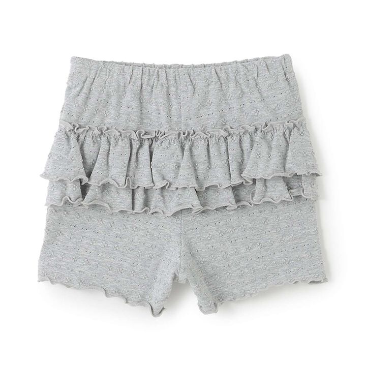 Eyelet Half-Length Leggings,Gray, medium image number 1