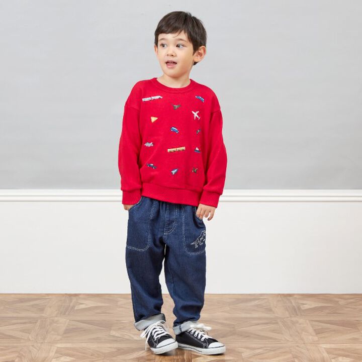 KPBOY Vehicle Dinosaur Embroidered Fleece Sweatshirt (80-150),Yellow, medium image number 7