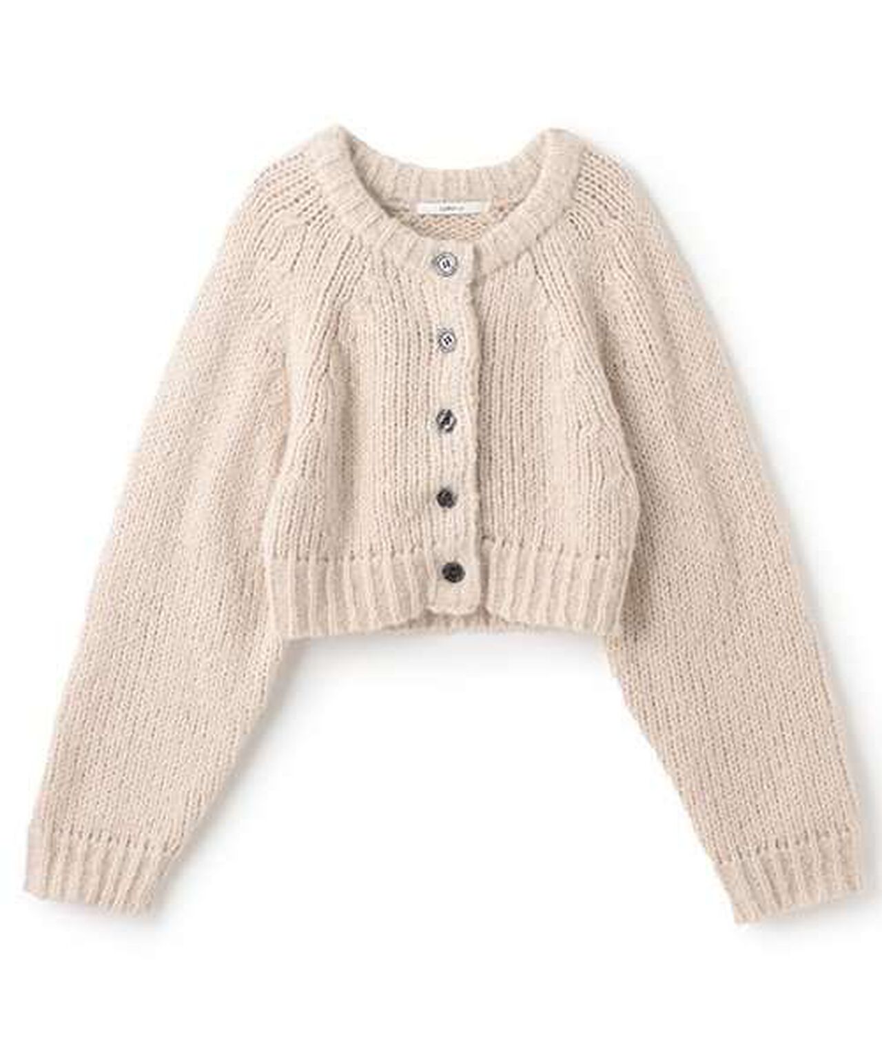 Short Knit Cardigan,Ivory, large image number 0
