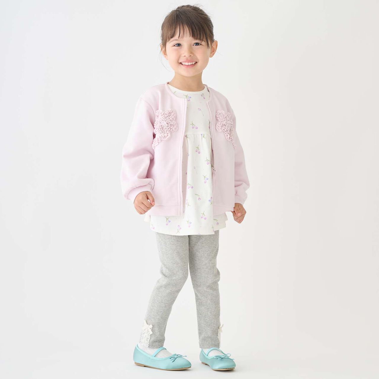 Link Anti-Stain Frill Motif Haori,Light pink, large image number 3