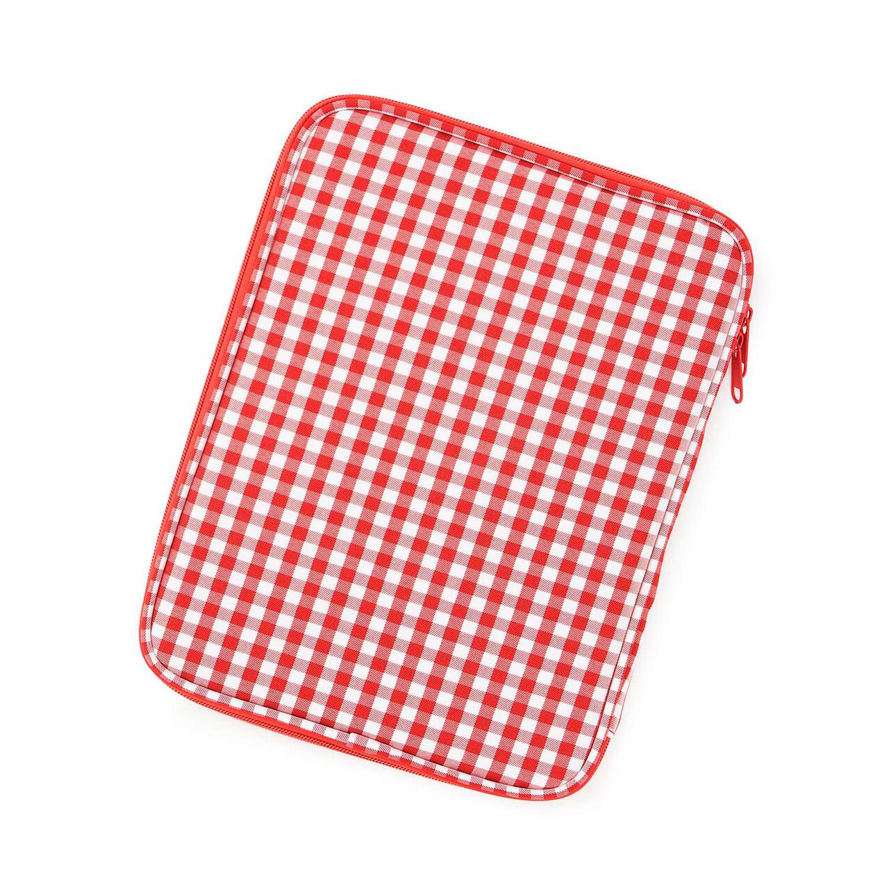 [School-Ready] Gingham Check Tablet Case (11-inch),Sax blue, large image number 1
