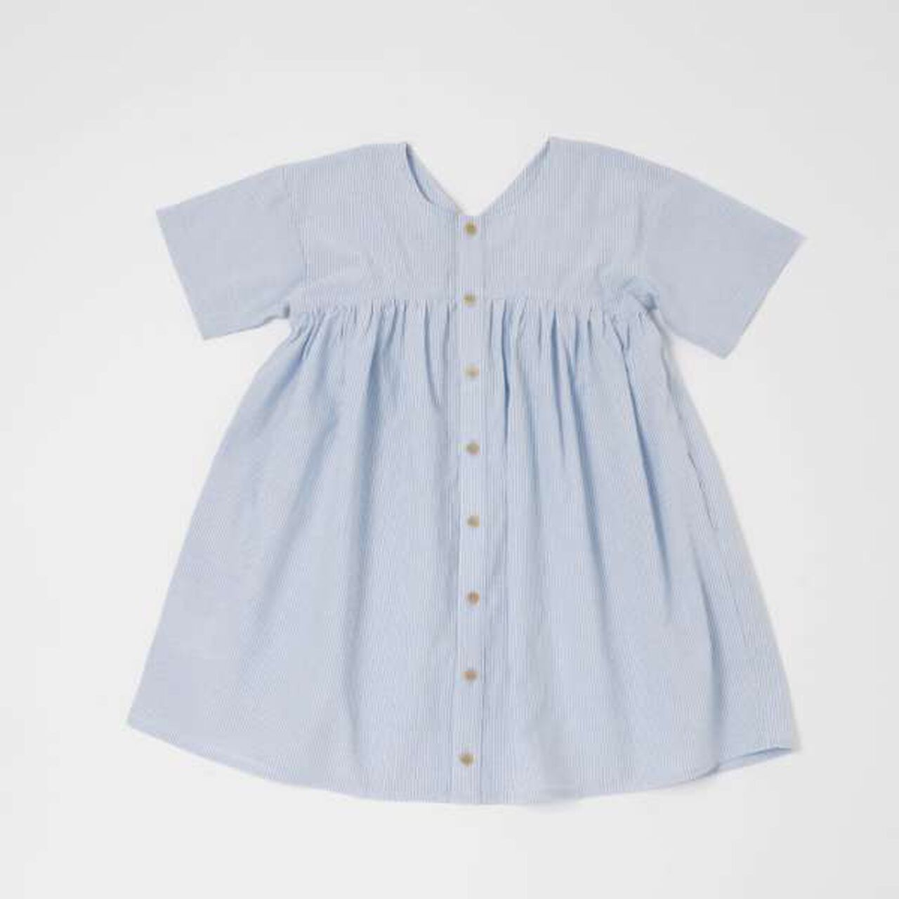 Boiled Gathered One-Piece Dress,Off white, large image number 6