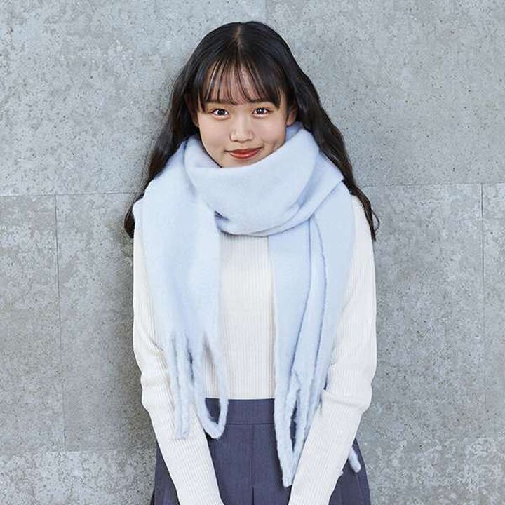 Volume Fringe Scarf,Sax blue, medium image number 0