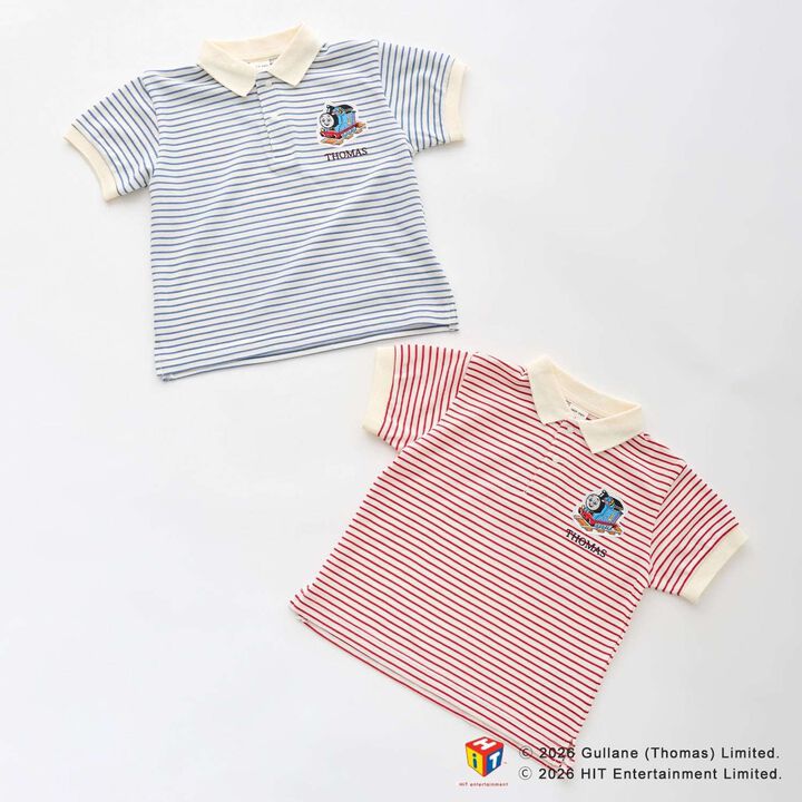 [Thomas the Tank Engine] Short-Sleeve Polo Shirt,Sax blue, medium image number 8