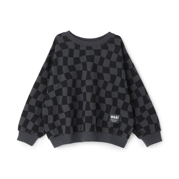 All-Over Pattern Sweatshirt [Kids Boys],Charcoal gray, medium image number 0