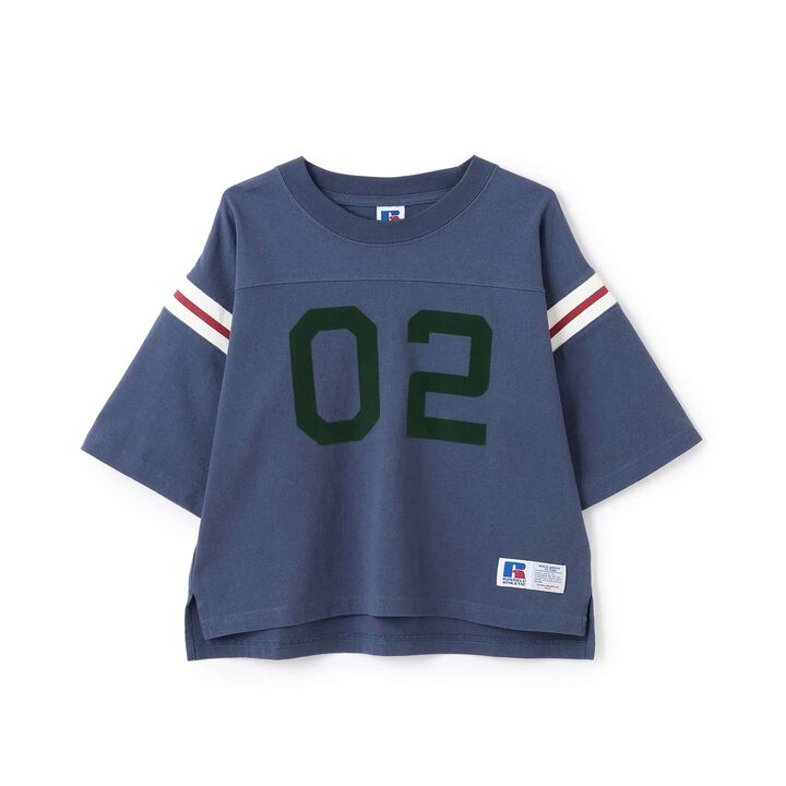 [Russell] Numbered Football Long Sleeve T-Shirt,Off white, medium image number 7