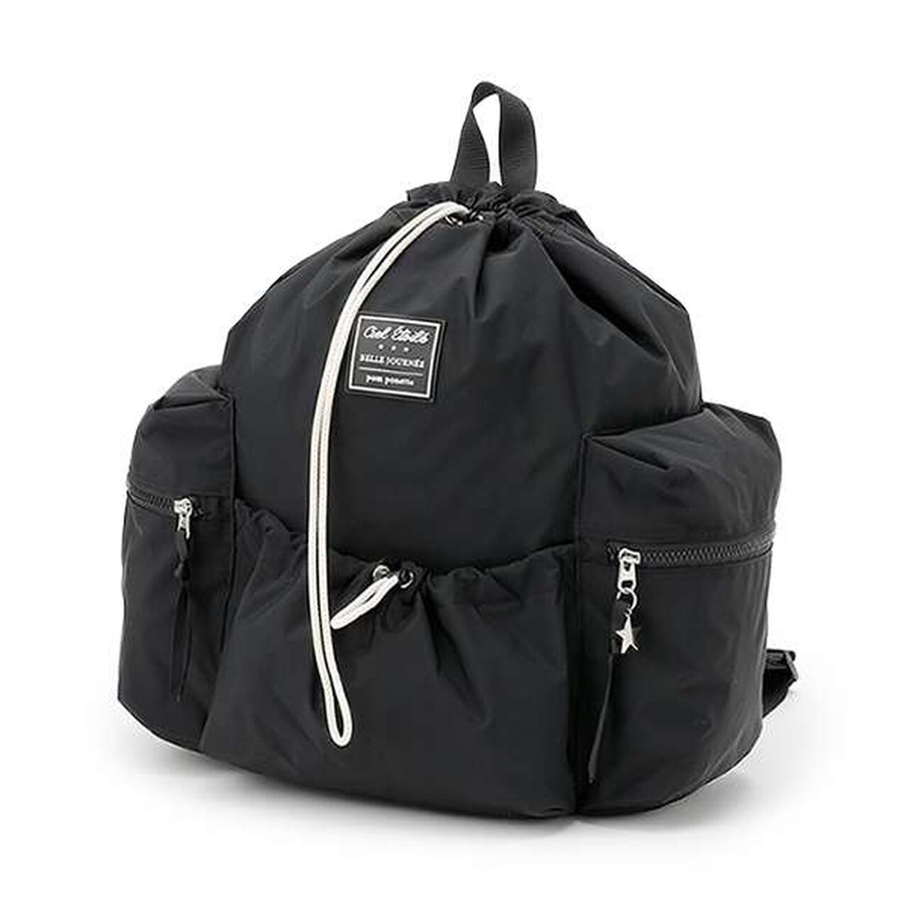 Lightweight Water-Repellent Knapsack,Black, large image number 0