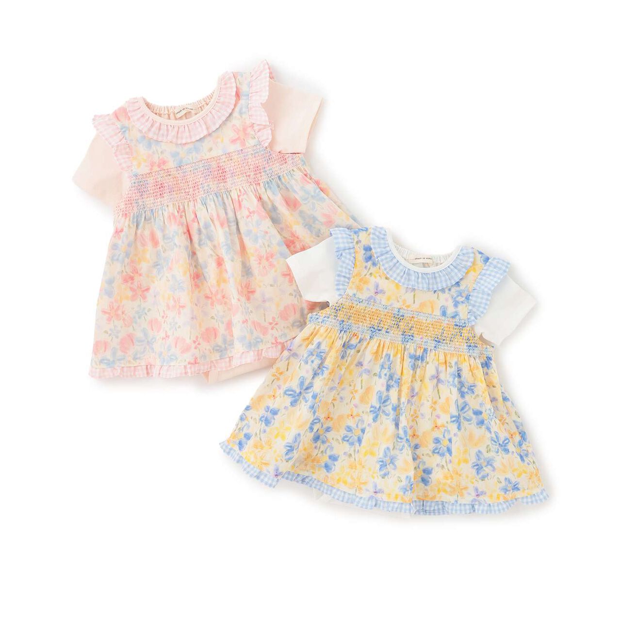Milky Blossom Bodysuit Set,Blue, large image number 12