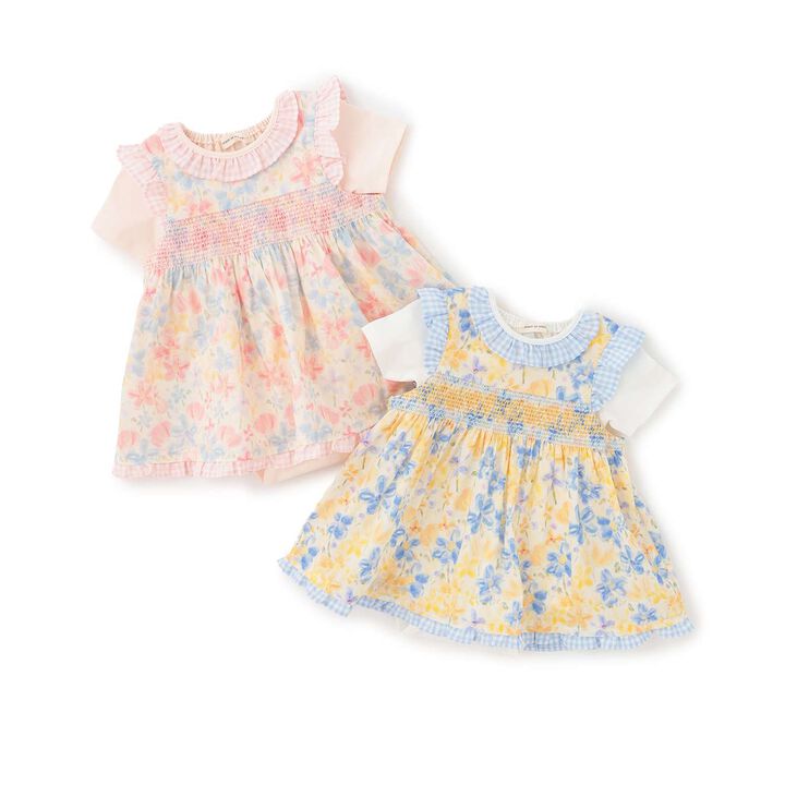 Milky Blossom Bodysuit Set,Blue, medium image number 12