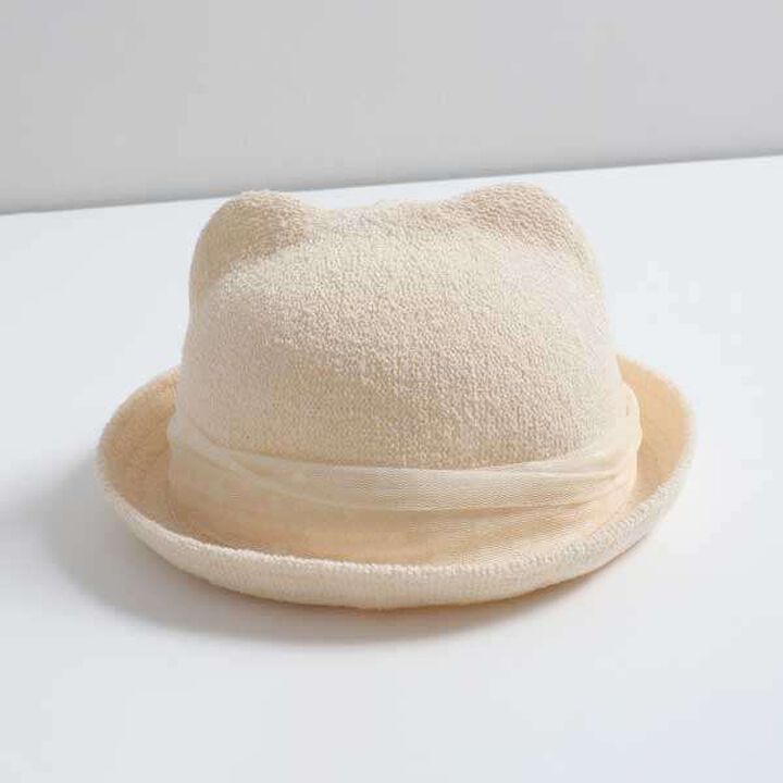 Cat-Ear Hat (S),Pearl white, medium image number 6