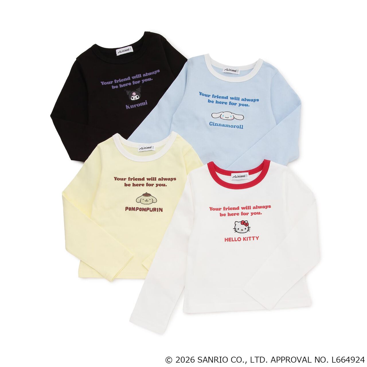 [Sanrio Characters] Ringer Long-Sleeve T-Shirt,Yellow, large image number 21