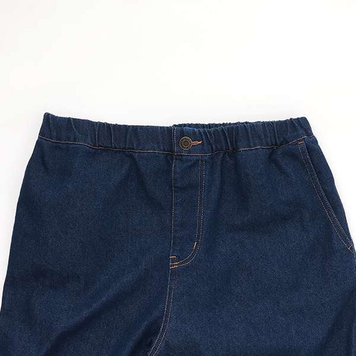 Cool Sensation Denim Easy Half Pants,Deep blue, medium image number 2