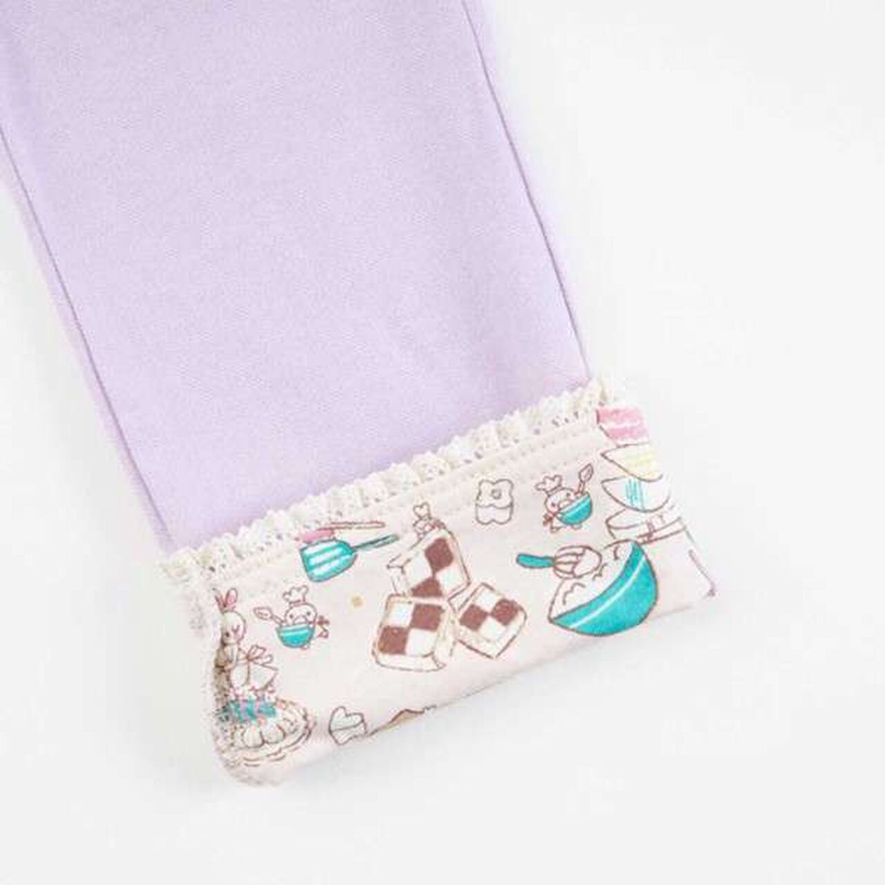 KP Cuffed Denim-Look Knit Twill Pants (100-160),Lavender, large image number 17