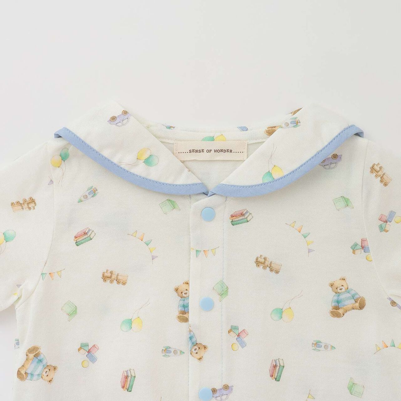 TOYS Boys Short-Sleeve Romper [Made in Japan],Blue, large image number 2
