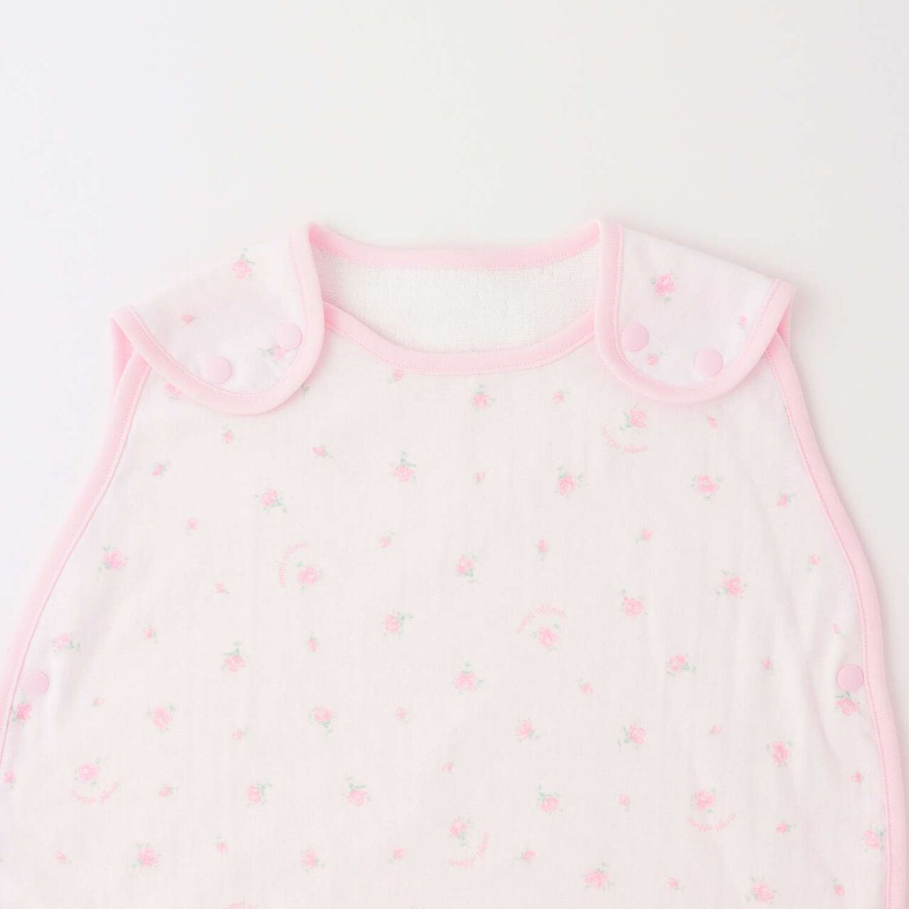 Rose Pattern Gauze Towel Sleeper,Light pink, large image number 2