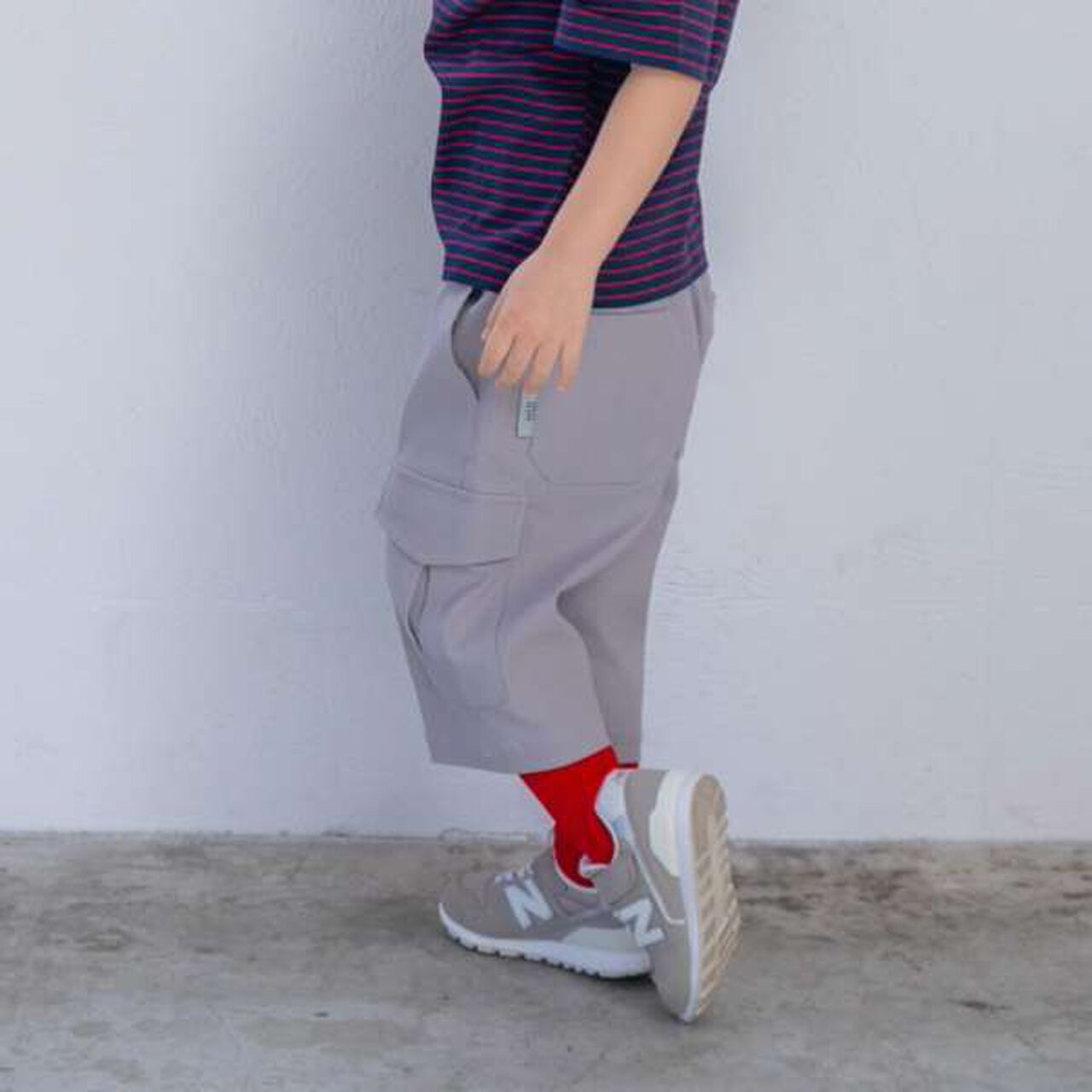 Cargo Half Pants,Light gray, large image number 4