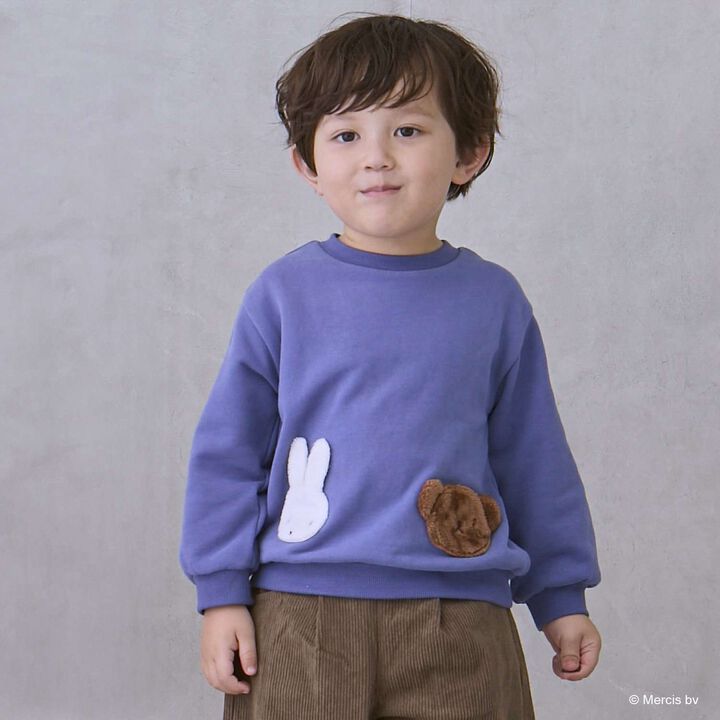 [Miffy] Motif Sweatshirt,Blue, medium image number 0