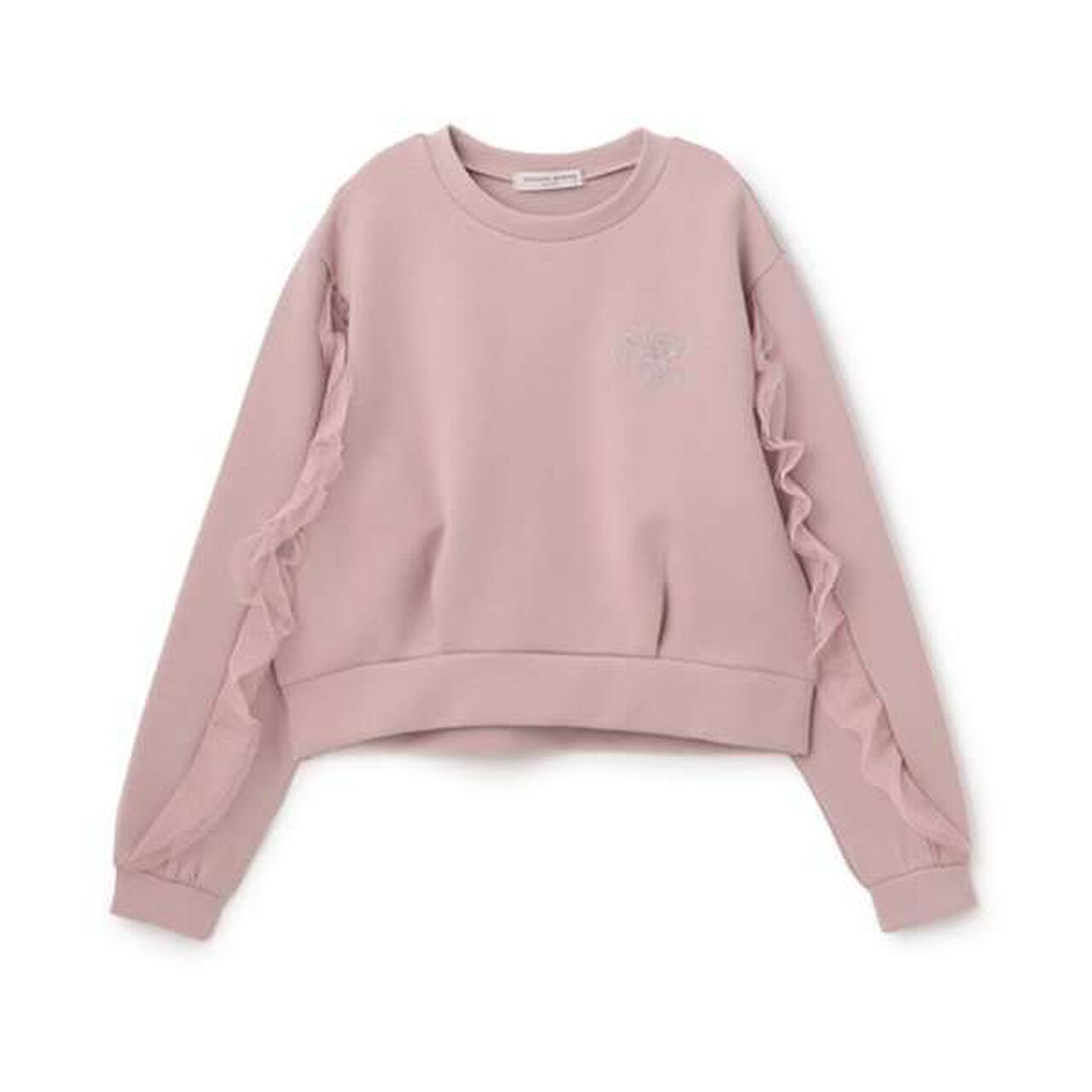 Tulle Sleeve Frill Sweatshirt,Ivory, large image number 11