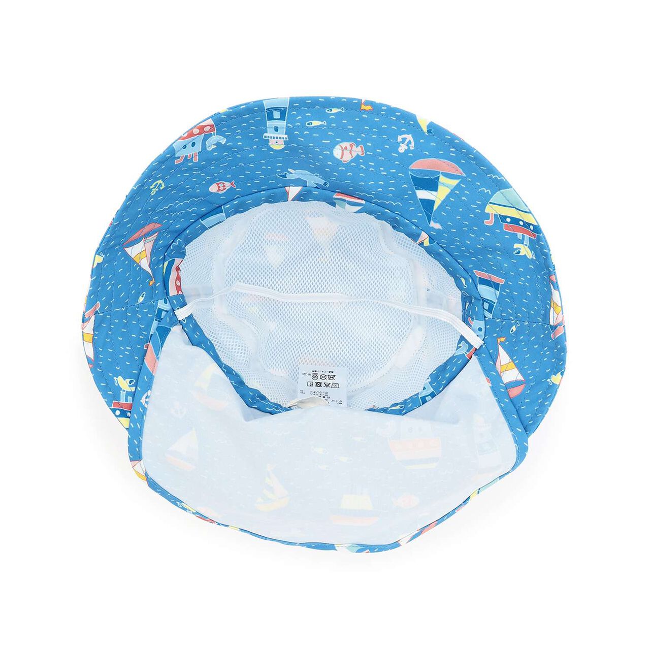 [SWIM] Marine Pattern Boys&rsquo; Swim Cap [UV Protection],Blue, large image number 8