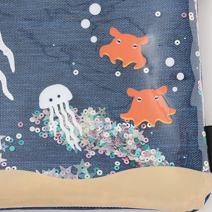 Sea Creature Small Shoulder Bag,Navy, medium image number 6