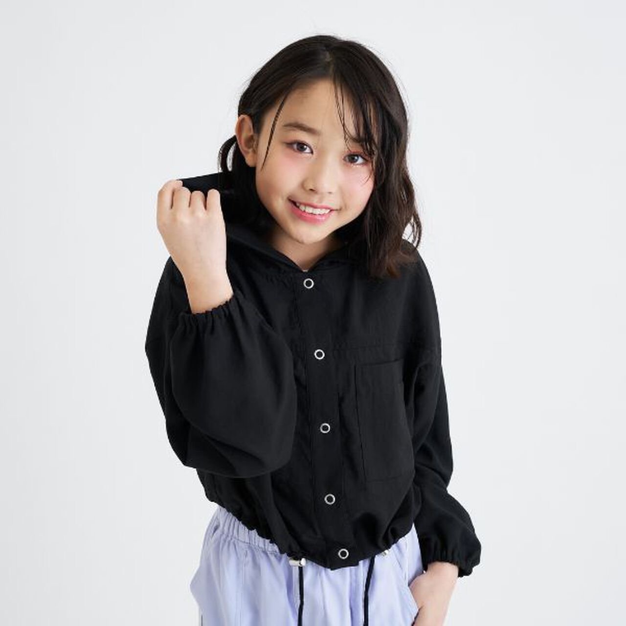 [UV & Cool Touch] Short Bomber Jacket,Black, large image number 13