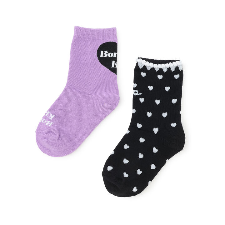 [2-Pack] Heart Pattern Socks Set,, medium