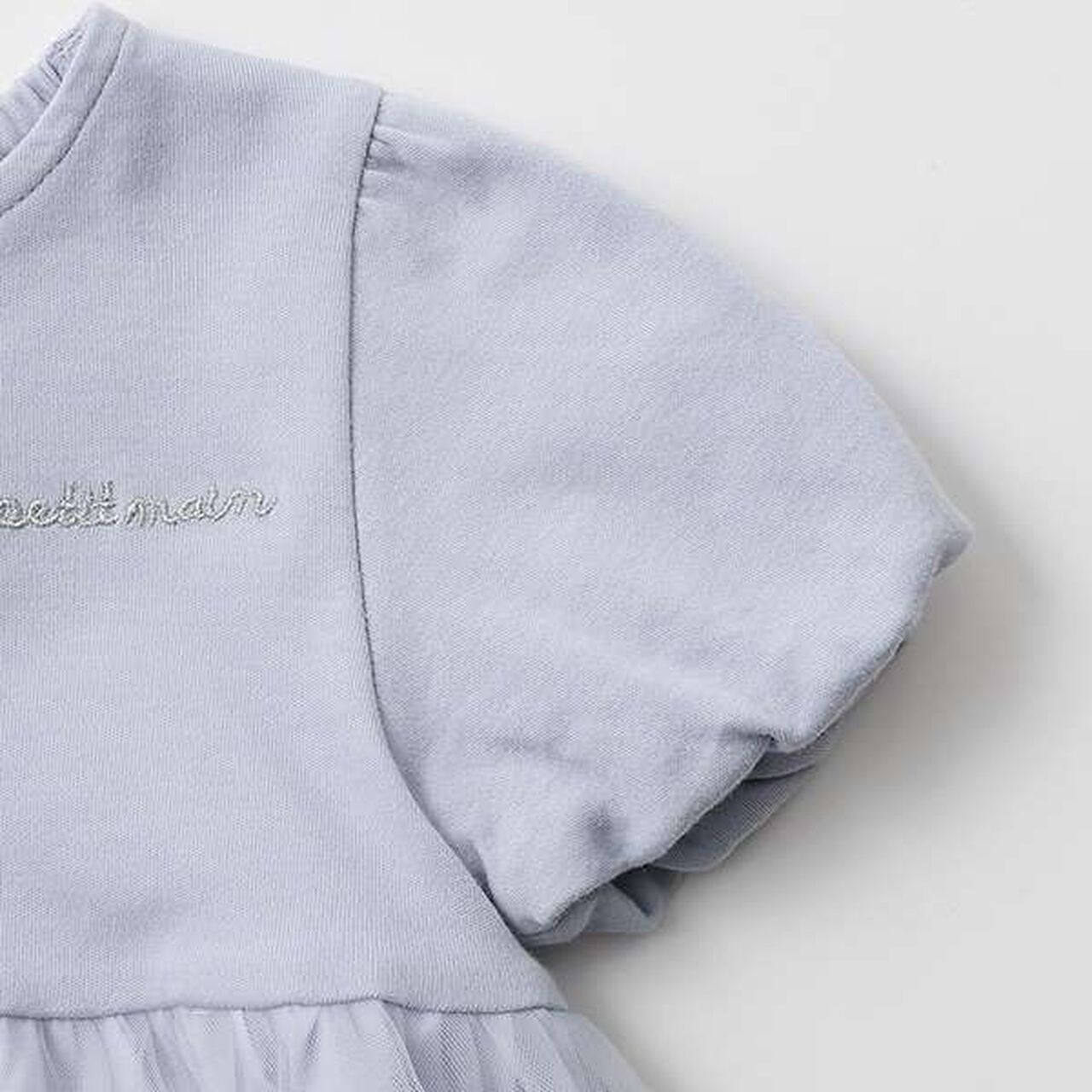 [Link] Sheer Peplum Docking T-Shirt,Light blue, large image number 7