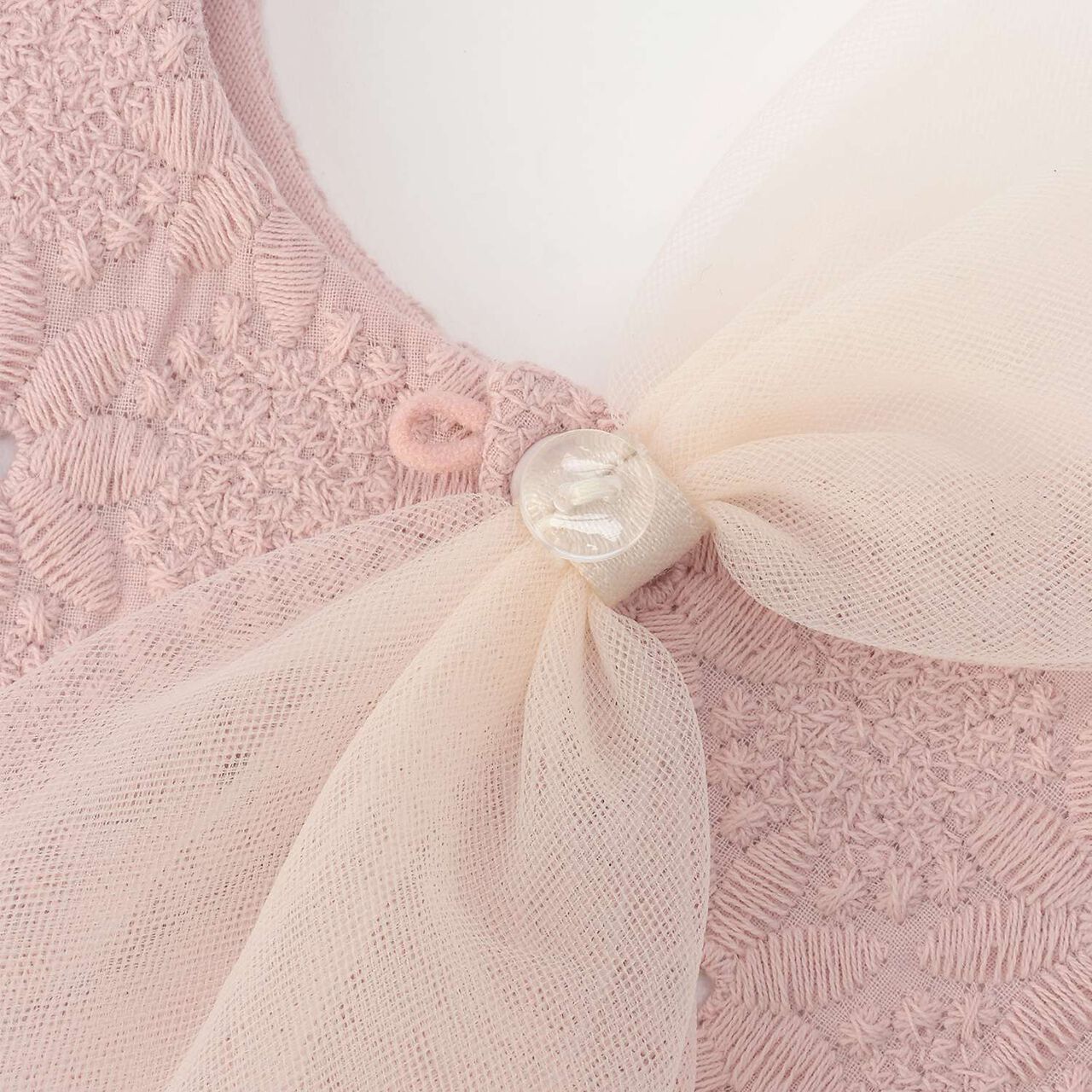 Tulle Ribbon Assortment Bib,Light pink, large image number 3