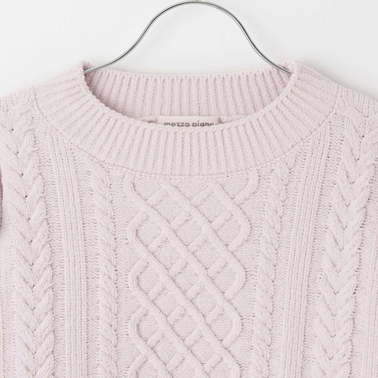 Lace-Up Mall Knitwear,Off white, large image number 2