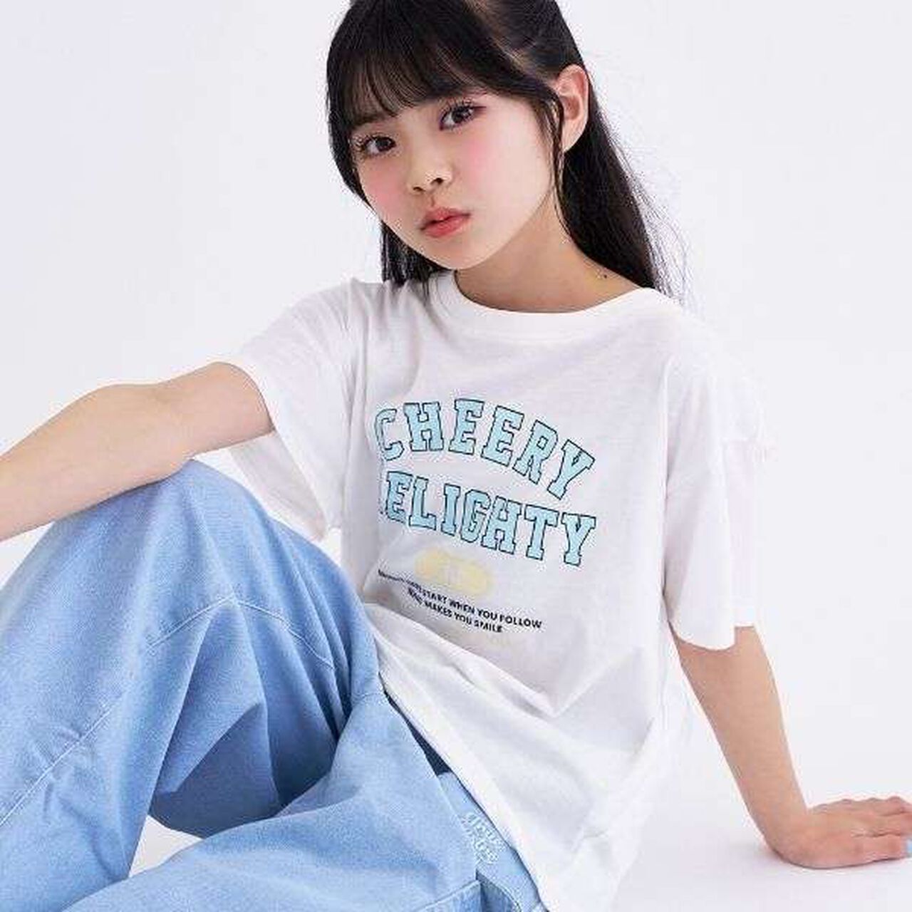 [Daily Price] 100% Cotton College Print Short Sleeve T-Shirt,Off white, large image number 0