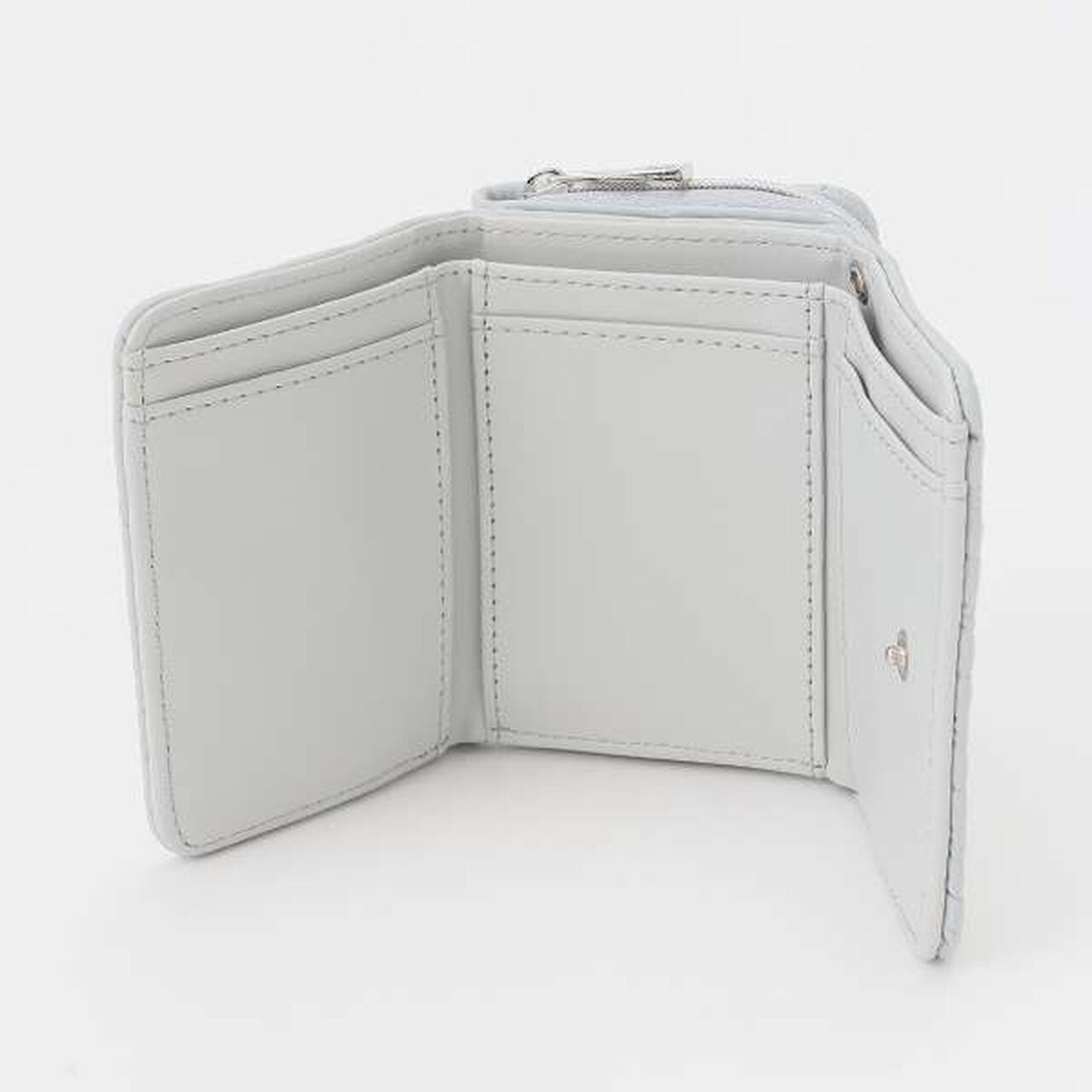 Quilted Tri-Fold Wallet,Lavender, large image number 6