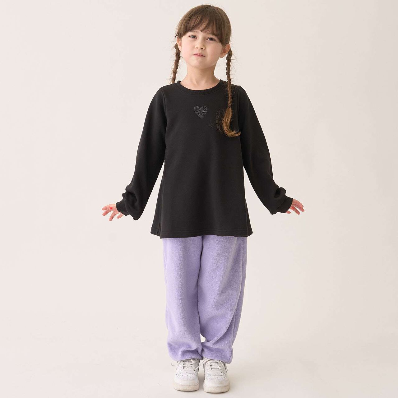 Fleece A-Line One-Point Pullover,Pink, large image number 22