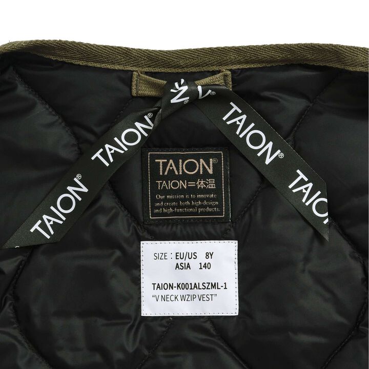 [Parent-Child Matching] [KIDS] TAION Military V-Neck Down Vest,Olive, medium image number 5