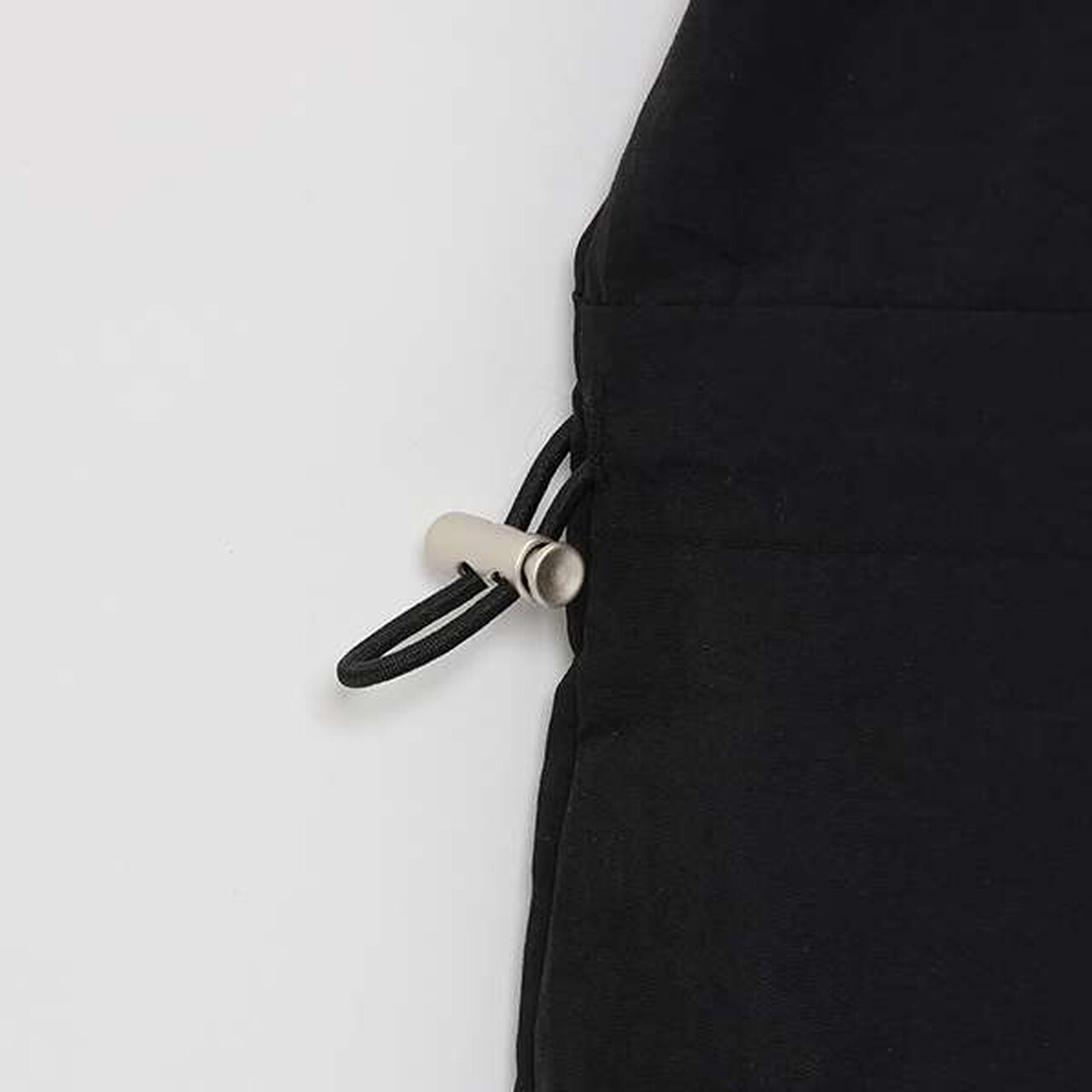 Layered Peplum Half T-Shirt,Black, large image number 5