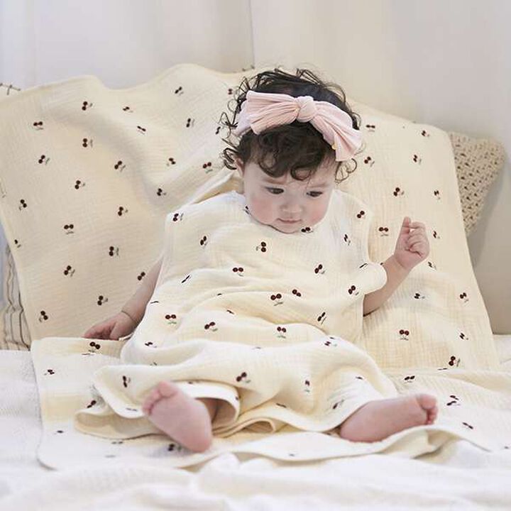 Quadruple Gauze Blanket,Light pink, medium image number 7