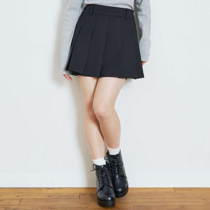 [LTXC] Style Boost Micro Mini Skirt with Shorts,Beige, medium image number 5