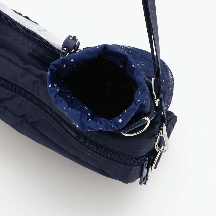 Glow-in-the-Dark Print Shoulder Bag with Bottle Holder,Lavender, medium image number 20