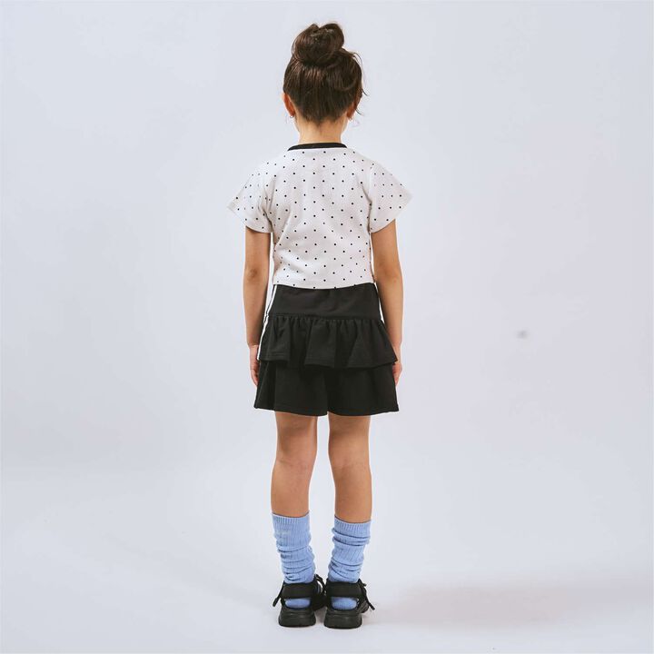 Cut and Sew Tiered Skirt with Shorts,Black, medium image number 6
