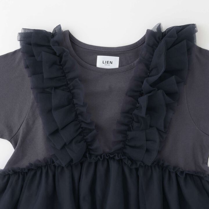 Parent-Child Matching Tulle Frill Tunic,Navy, medium image number 2
