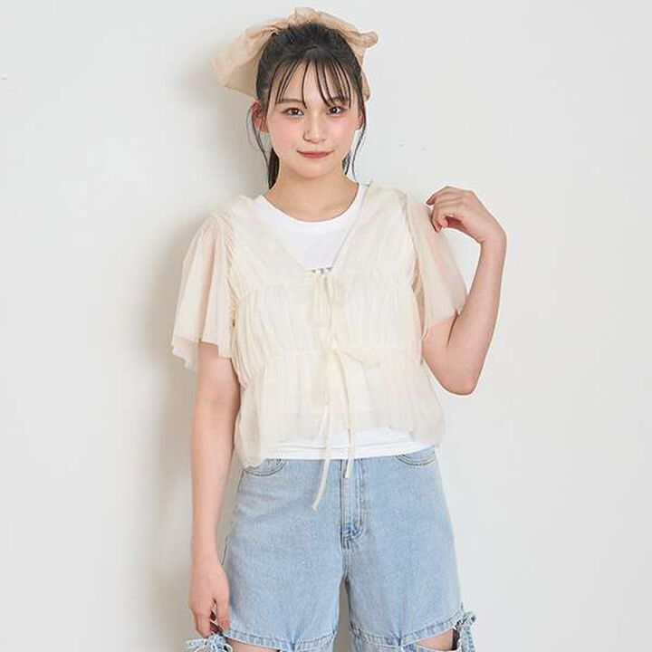 Tulle Bolero with Inner Wear,Black, medium image number 15