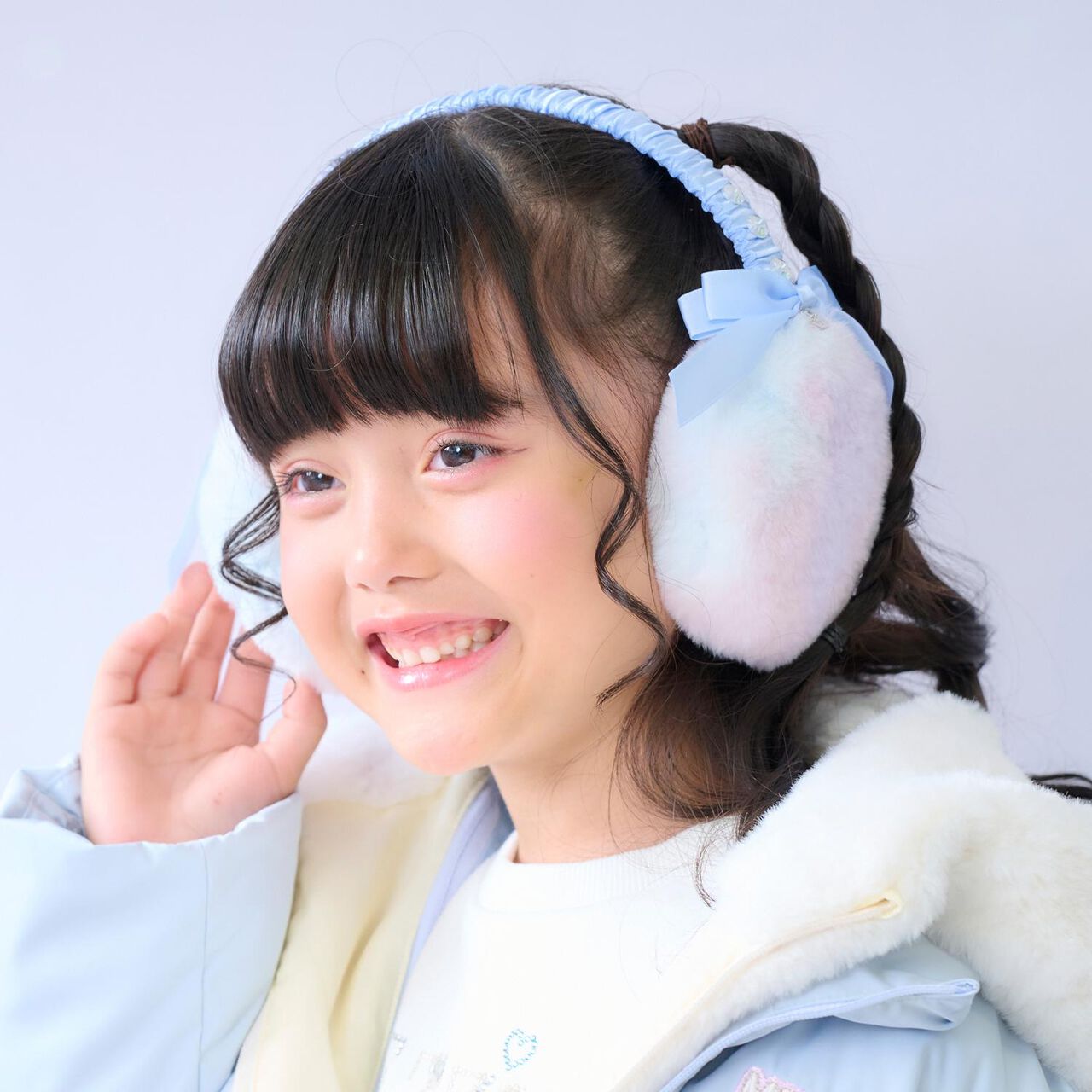 Ribbon Faux Fur Ear Muffs,Multi color, large image number 0