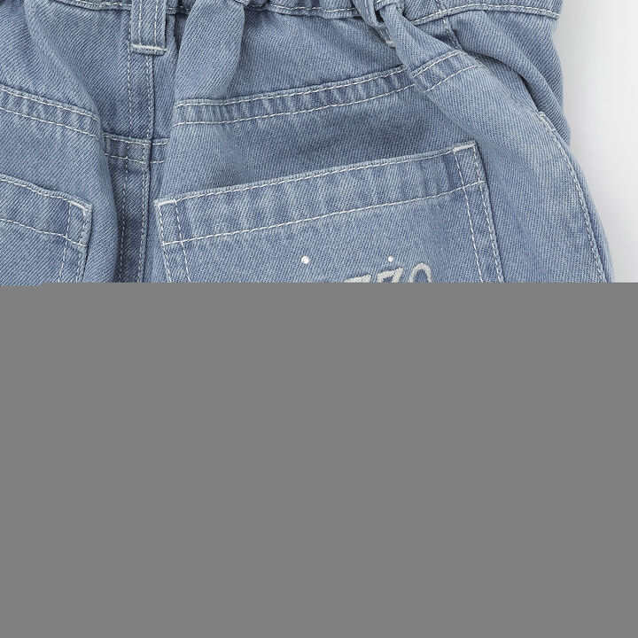 Sparkling Denim Wide Pants with Glow-in-the-Dark Charm [Cool Touch],Sax blue, medium image number 13